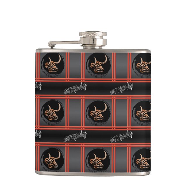 Chinese Year of the Ox - Strong Hip Flask (Front)