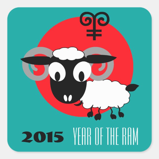 Chinese Year of the Ram Fun Gift Stickers (Front)