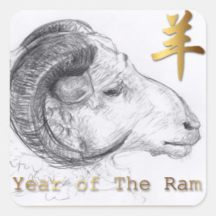 Chinese Year of The Ram or Astrology Stickers
