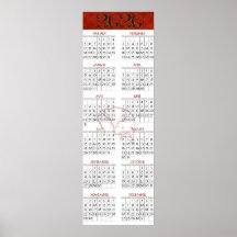 Chinese Year of the Rat 2020 Calendar