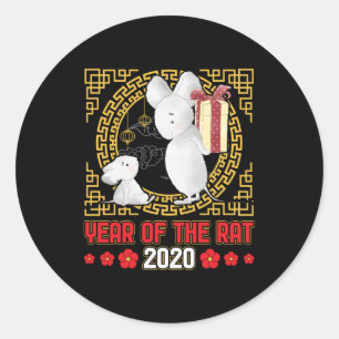 Chinese Year of the Rat 2020 Classic Round Sticker