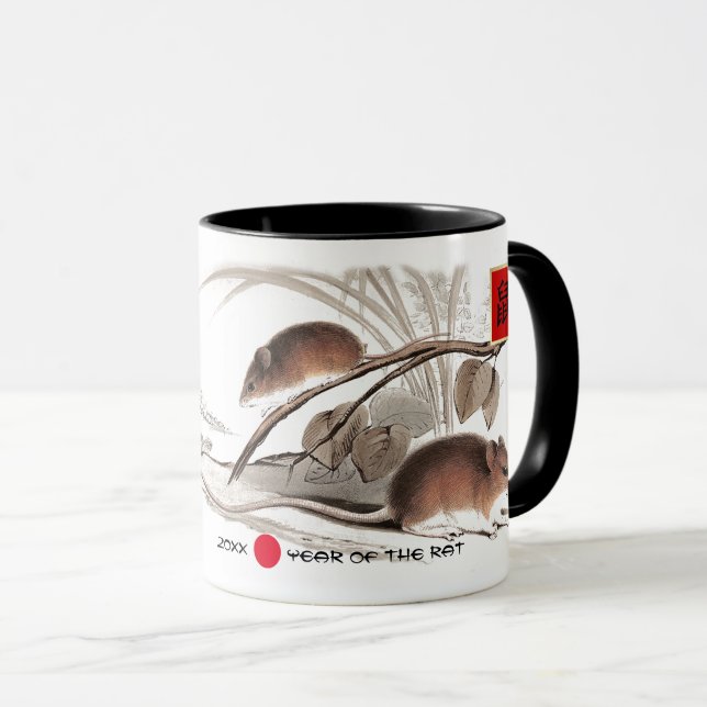 Chinese Year of the Rat | Custom Year & Name Mug (Front Right)
