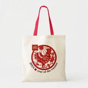 Chinese Year of the Rooster Custom Year Tote Bag
