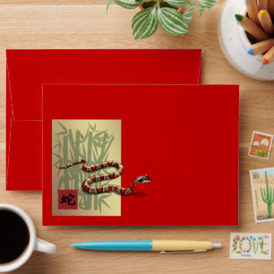 Chinese Year of the Snake Hongbao Envelopes