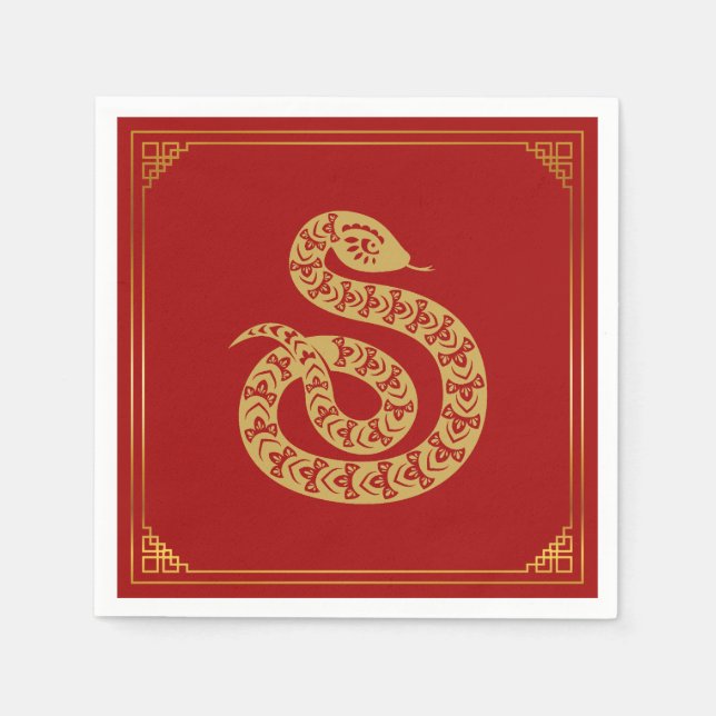 Chinese Year of the Snake Napkin (Front)