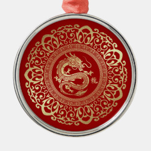 Chinese Year of the Tiger   Custom Year Red Gold Metal Tree Decoration