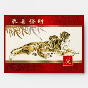 Chinese Year of the Tiger Hong Bao Traditional Red Envelope