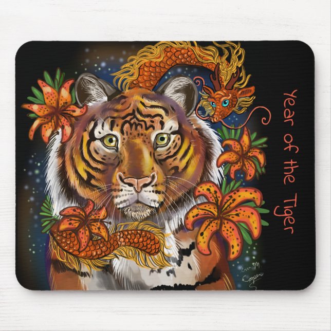 Chinese Year of the Tiger Mouse Mat (Front)