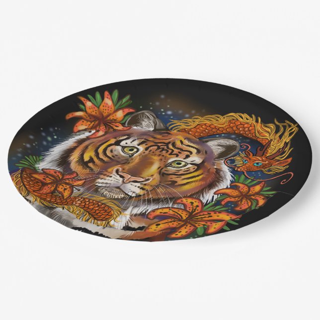 Chinese Year of the Tiger  Paper Plate (Angled)