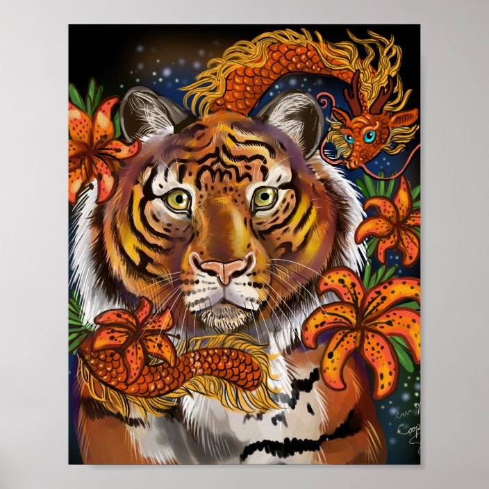Chinese Year of the Tiger Poster | Zazzle.co.uk