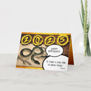 Chinese Year Snake 2025 Zodiac Birthday HGC Card