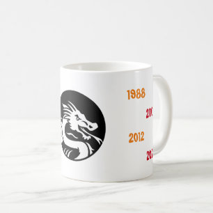 Chinese Years of the Dragon 1940 to 2024  Coffee Mug