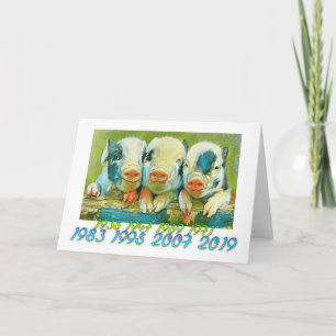 Chinese Years of the Pig Card