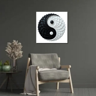 Chinese Yin Yang Energy Duality Poster
