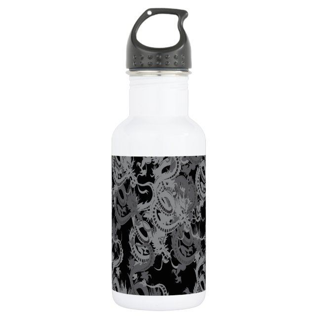 Chinese Ying Yang Dragon 532 Ml Water Bottle (Front)