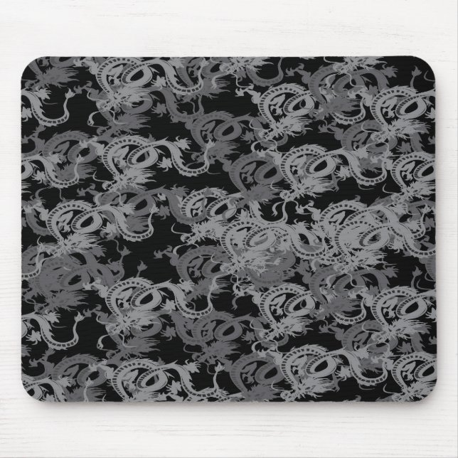 Chinese Ying Yang Dragon Mouse Mat (Front)