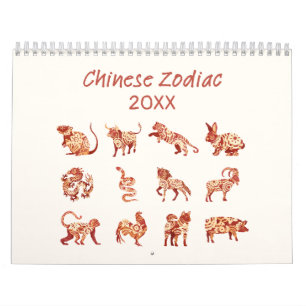 Chinese Zodiac Animal Sign Calendar