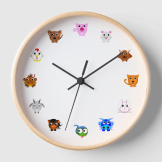 Chinese Zodiac Animals Clock