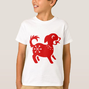 CHINESE ZODIAC DOG PAPERCUT ILLUSTRATION T-Shirt