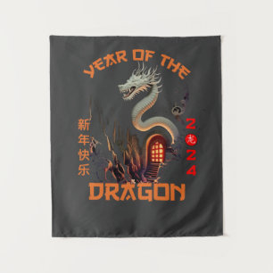 Chinese Zodiac Dragon 2024 Tapestry