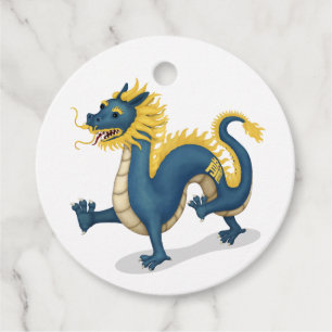 Chinese Zodiac Dragon Cute Astrology Sign Favour Tags