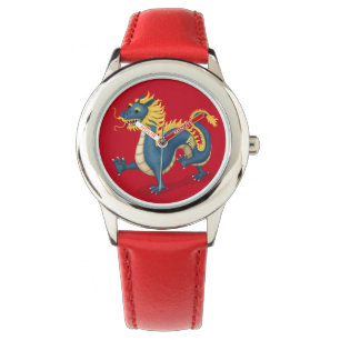 Chinese Zodiac Dragon Cute Astrology Sign Red Watch