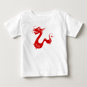 CHINESE ZODIAC DRAGON PAPERCUT ILLUSTRATION BABY T-Shirt