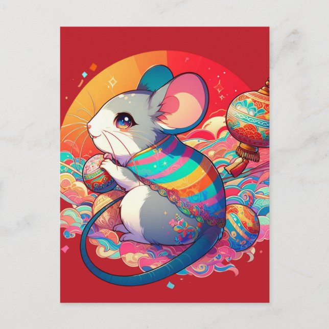 Chinese Zodiac: From Rats to Riches Postcard (Front)