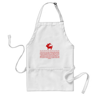 CHINESE ZODIAC GOAT PAPERCUT ILLUSTRATION STANDARD APRON