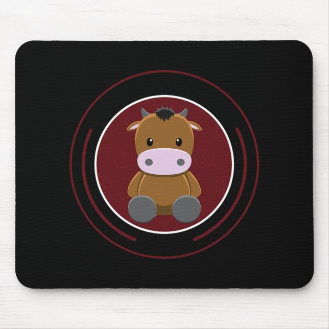 Chinese Zodiac Horoscope Animals Symbol New Year O Mouse Mat (Front)