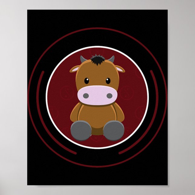 Chinese Zodiac Horoscope Animals Symbol New Year O Poster (Front)