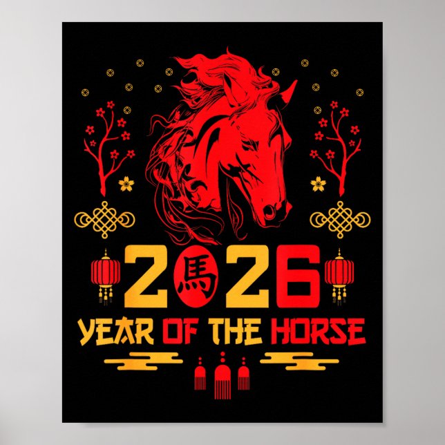 Chinese Zodiac Horse2026 Decorations Year Of The H (Front)