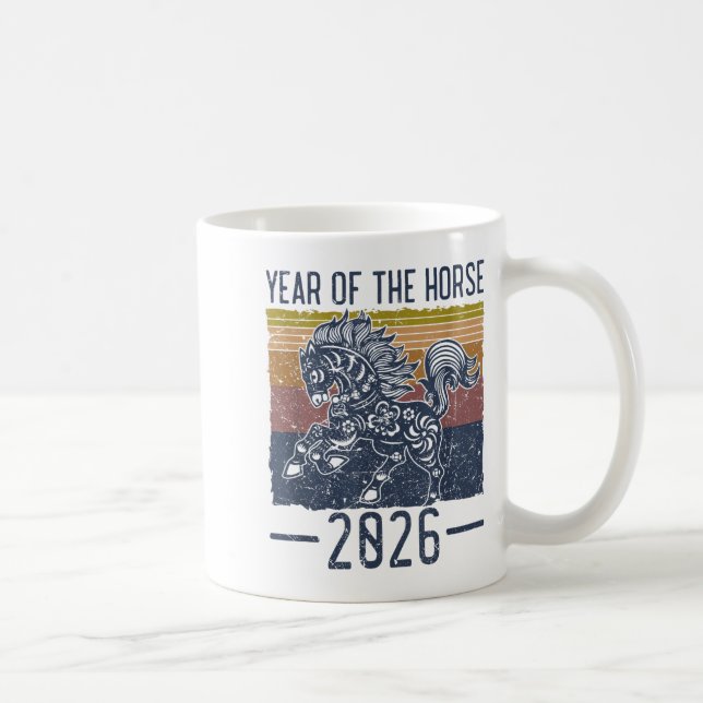 Chinese Zodiac Horse2026 Decorations Year Of The H Coffee Mug (Right)