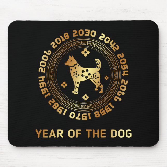 Chinese Zodiac Lunar New Year Astrology Horoscope  Mouse Mat (Front)