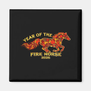 Chinese Zodiac Lunar Year Of The Fire Horse 2026  Magnet