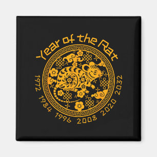 Chinese Zodiac New Year Of The Rat Sign Magnet