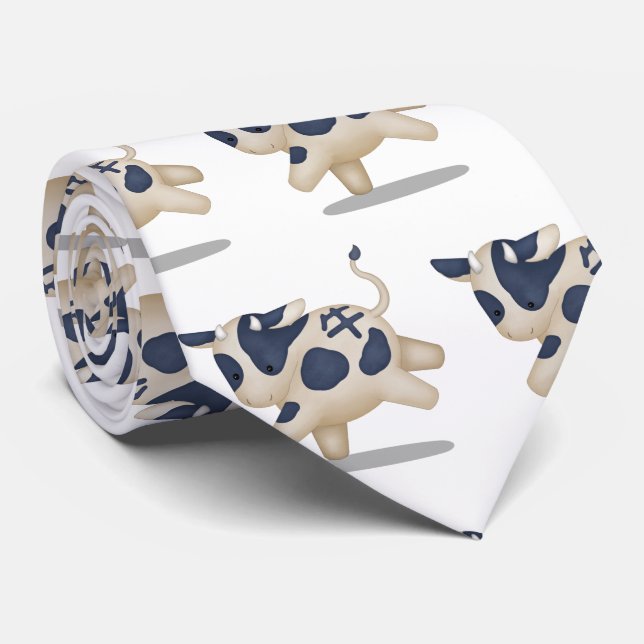 Chinese Zodiac Ox Cute Astrology Sign Tie (Rolled)