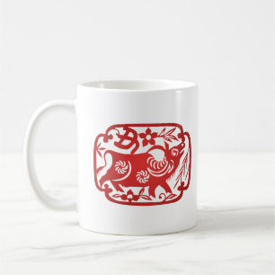 Chinese Zodiac Ox Paper Cutting Coffee Mug