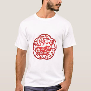 Chinese Zodiac Pig Paper Cutting T-Shirt