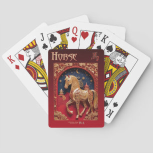 Chinese Zodiac Playing Cards - Sign of the HORSE