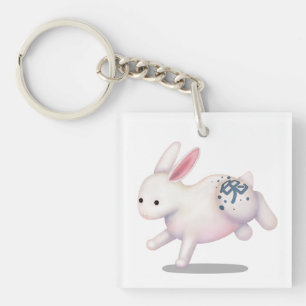 Chinese Zodiac Rabbit Cute Astrology Sign Key Ring