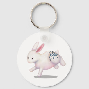 Chinese Zodiac Rabbit Cute Astrology Sign Key Ring