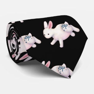 Chinese Zodiac Rabbit Cute Astrology Sign Tie