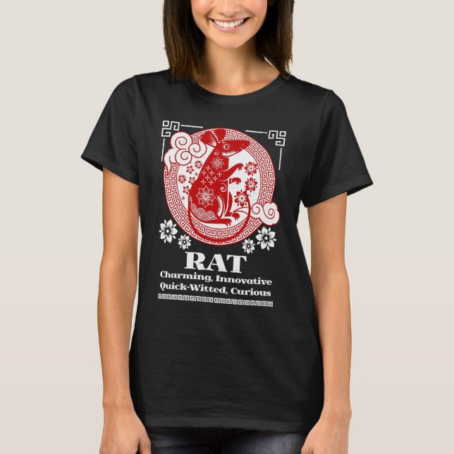 Chinese Zodiac Rat Personality T-Shirt (Front)