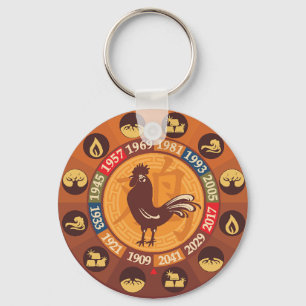 Chinese Zodiac - Rooster Key Ring