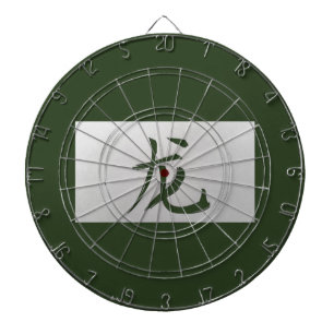 Chinese zodiac sign Dragon green Dartboard