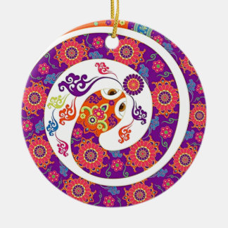 Chinese Zodiac Snake Colourful Series Ceramic Tree Decoration
