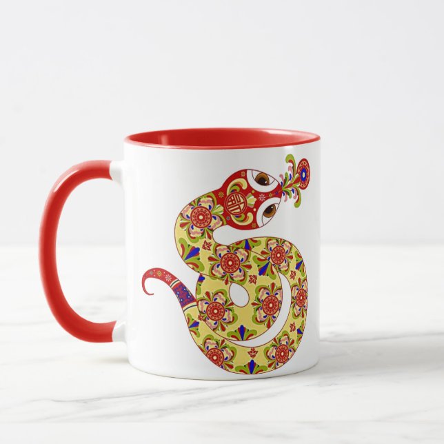 Chinese Zodiac Snake Colourful Series Mug (Left)