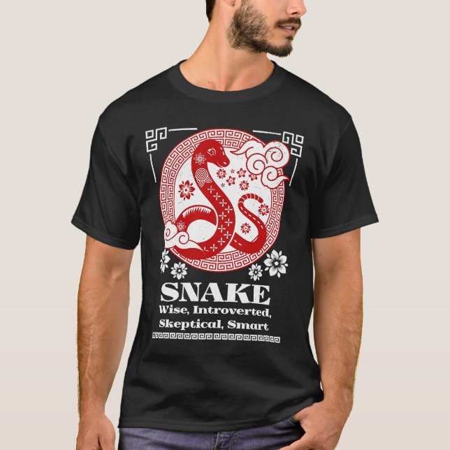 Chinese Zodiac Snake Personality T-Shirt (Front)