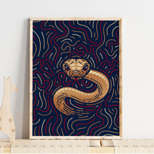 Chinese Zodiac Snake Zodiac Digital Print